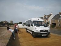 unser Kleinbus bei der Jersey Rundfagrt