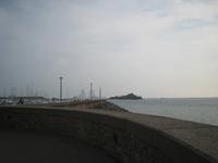 Elizabeth Castle bei Flut am Abend