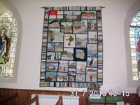 Wandteppich in der Kirche von Sark