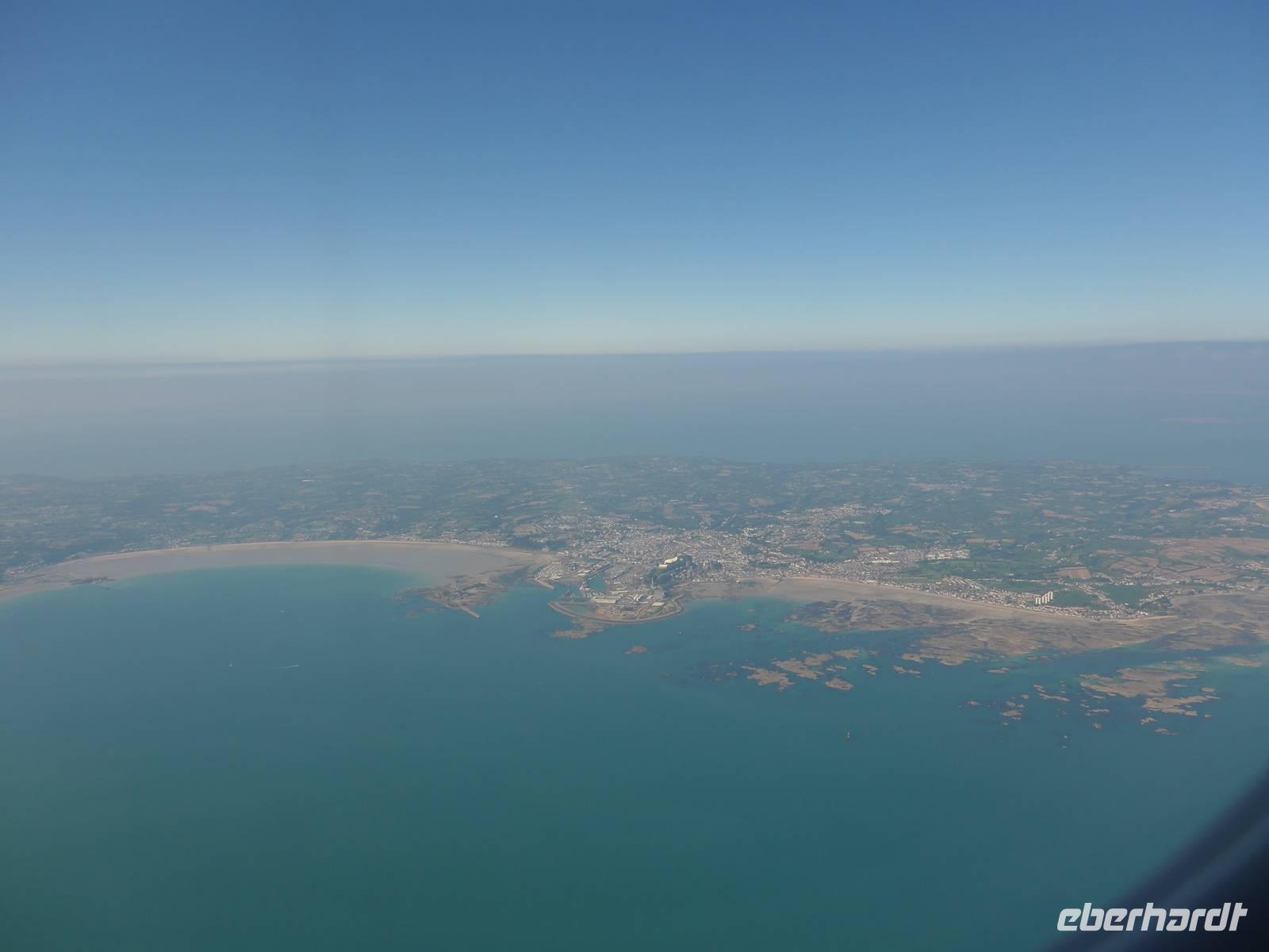 Anflug auf Jersey-St. Helier