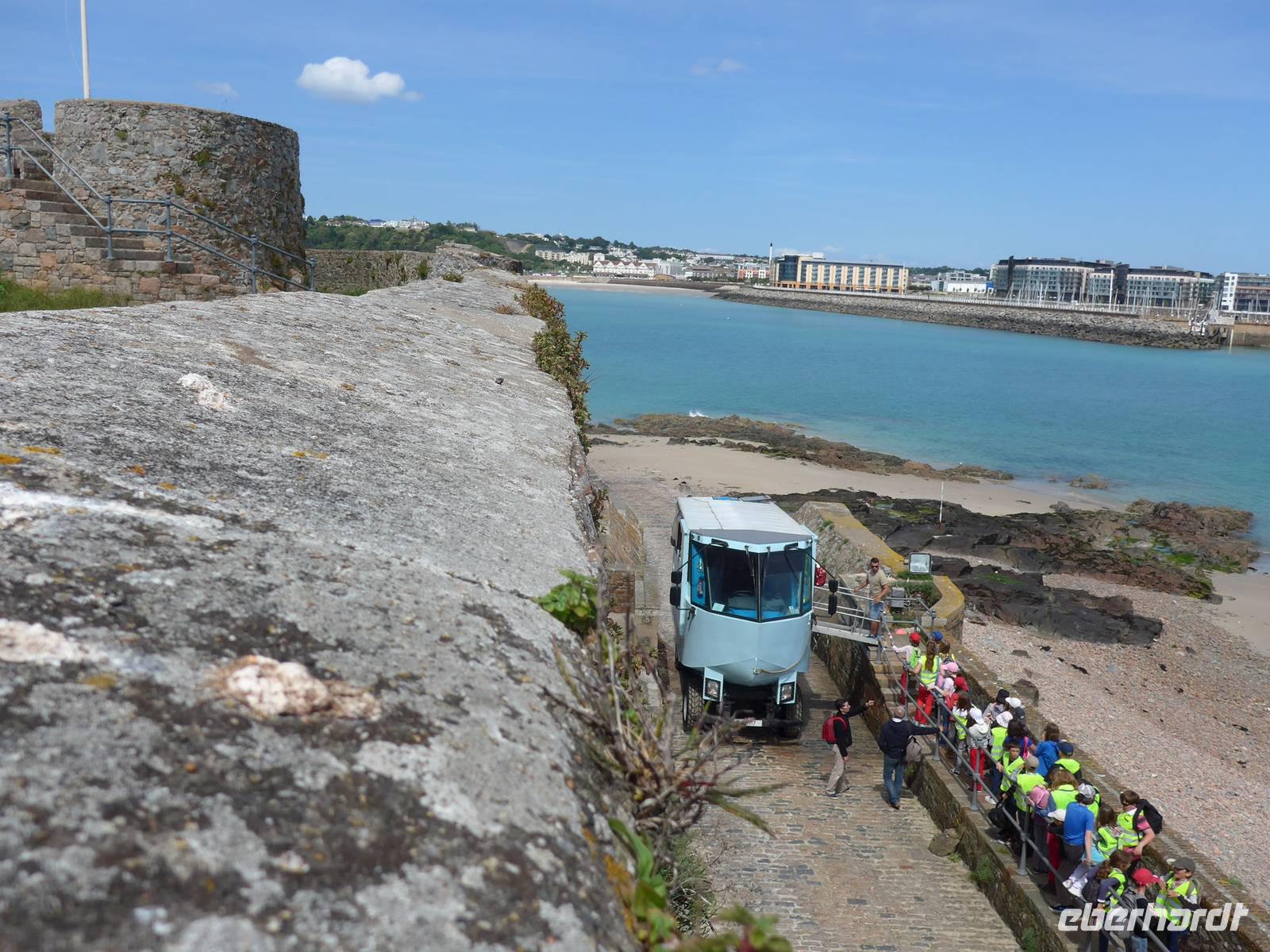 Jersey-Ankunft am Elizabeth Castle