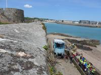 Jersey-Ankunft am Elizabeth Castle