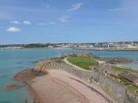 Blick vom Wehrturm des Elizabeth Castle