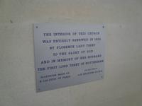 Gedenktafel für Fr. Trent in St. Matthews