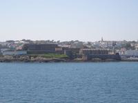 Blick auf St. Helier vom Schiff aus 
