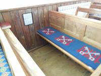 Kirchenbank der Gefängnisinsassen