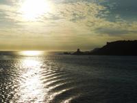 Sonnenuntergang bei Heimfahrt von Guernsey