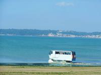 Amphibienfahrzeug auf dem Weg zum Elizabeth Castle