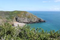 Auf der Insel Sark während einer kleinen Wanderung zum La Coupee