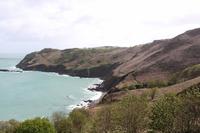 Auf Jersey, während der Wanderung an der Steilküsten im Norden Jerseys