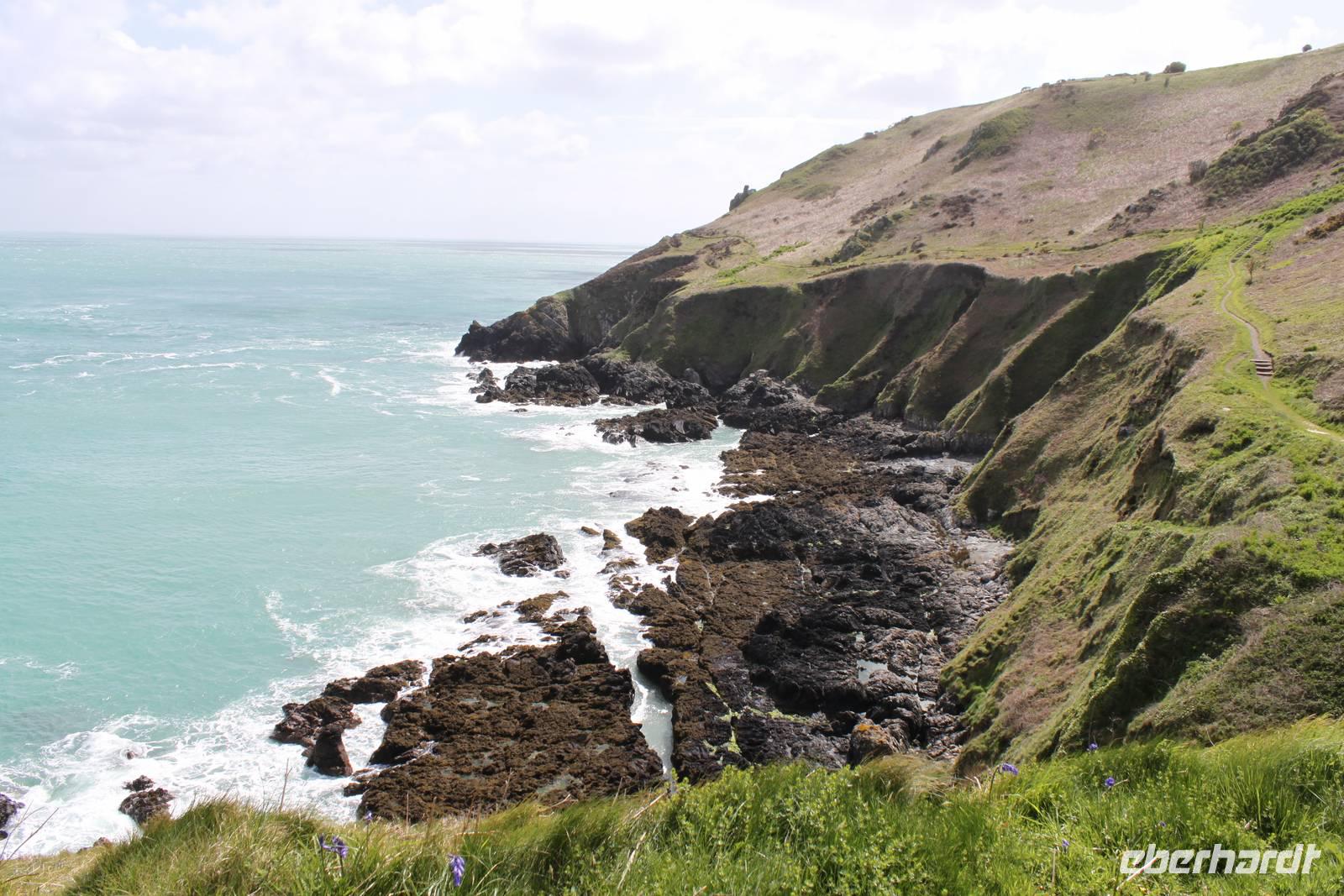 Auf Jersey, während der Wanderung an der Steilküste im Norden Jerseys