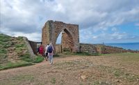 Beginn der Wanderung an Grosnez Castle