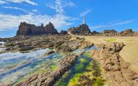 Der zauberhafte Corbiere-Leuchtturm an der Südwestspitze von Jersey