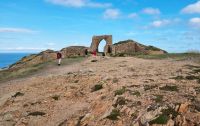 Die Ruinen von Grosnez Castle an der Nordwestspitze von Jersey