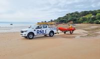 Lifeguard an der St. Brelades Bay