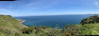 Panoramablick vom Küstenpfad im Norden Jerseys