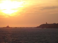 Sonnenuntergang vor Jersey