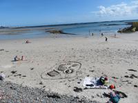 Strand vorm Hotel