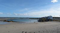 Strand vorm Hotel