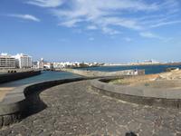 Blick vom Castillo de San Gabriel auf Arrecife