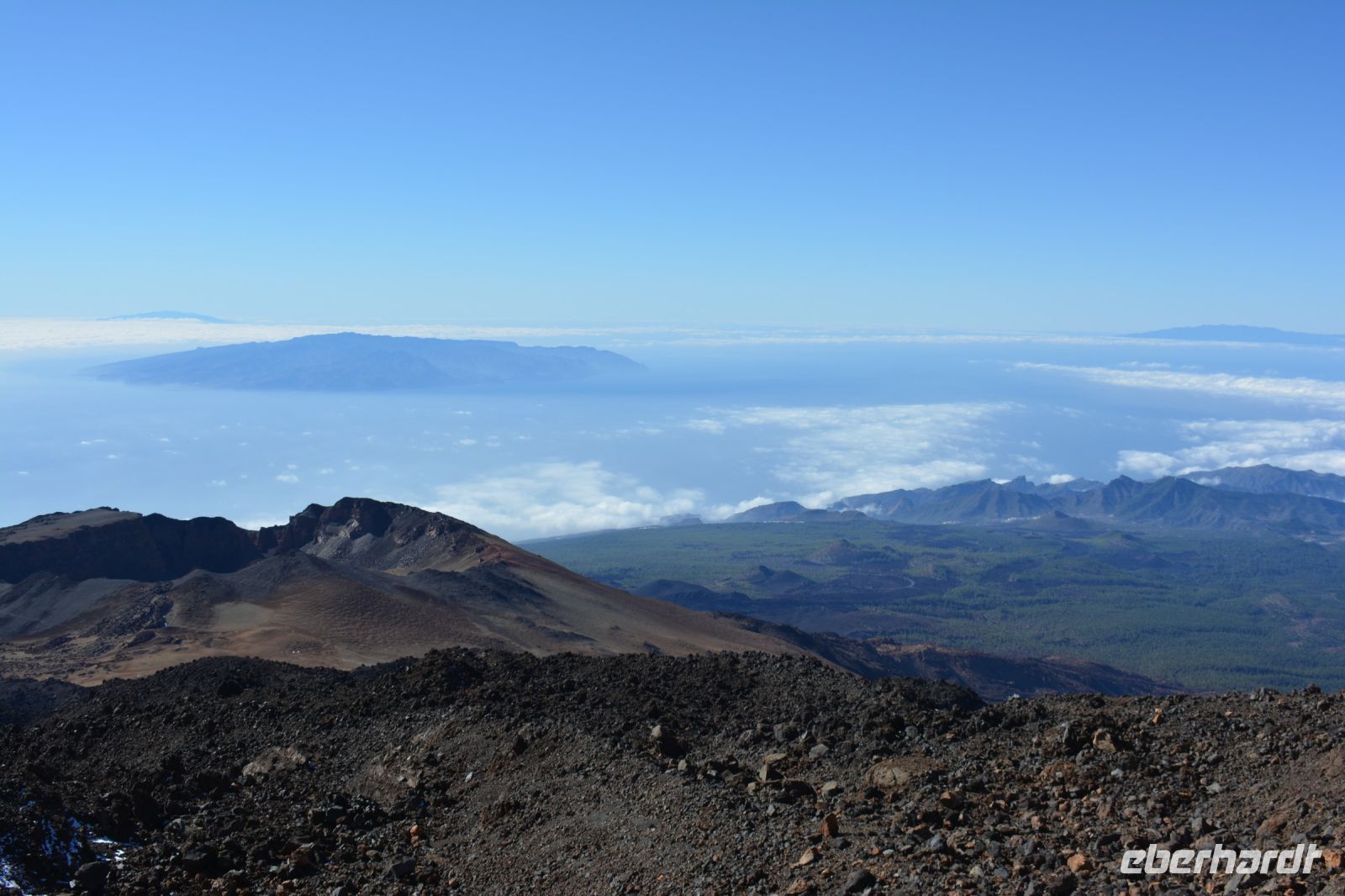 Teneriffa - Teide - Ausblick auf Nachbarinseln