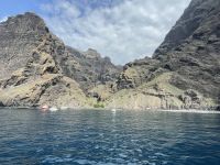 ...und unternehmen eine Badepause in einer Bucht an den Steilküsten