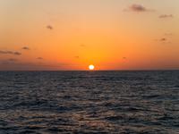 Sonnenuntergang an Deck