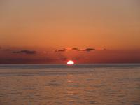 Sonnenaufgang an Deck