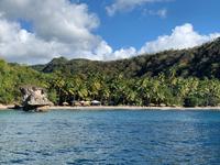 Malerische Westküste von St. Lucia 