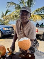 Frische Kokosnuss vom Markt