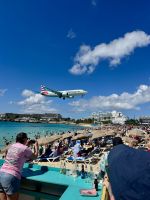 Gewusel am Maho Beach
