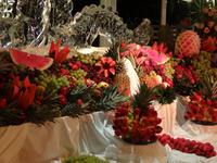 Früchte- und Schokoladenbuffet auf dem Pool-Deck
