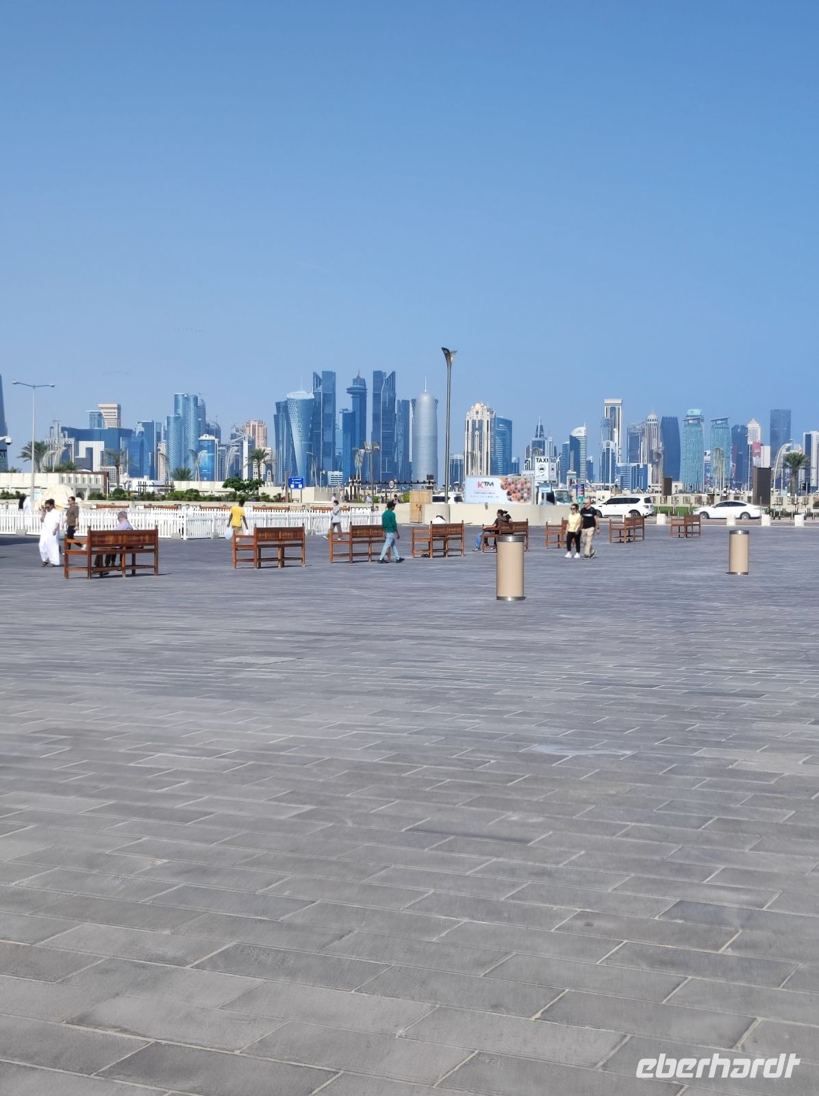 Die Skyline von Doha vom Souq Waqif aus