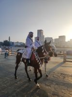 berittene Polizei am Souq Waqif in Doha, Katar