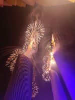 Silvester-Feuerwerk an den Lusail Towers in Doha, Katar