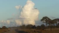 Amboseli Nationalpark der Tag neigt sich dem Ende
