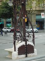 Straßenbank Barcelona
