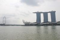 Singapur - Riesenrad und Marina Bay Sands Hotel