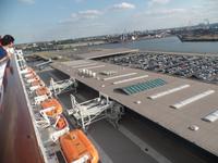 Blick auf das Hafengebäude Steinwerder