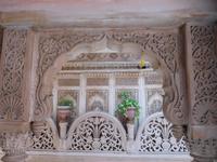 Detail im Hare Krishna Tempel Mumbai