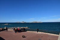 040 Marseille, Blick vom Orient-Tor zu den Inseln mit Chateau d'If