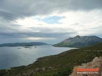 Blick zurück nach Korcula und Orebic