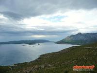 Blick zurück nach Korcula und Orebic