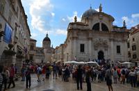 147 Dubrovnik, Stradun mit Blasiuskirche und Domblick