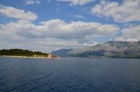287 Südliche Ende der Insel Hvar mit Leuchtturm und Biokovogebirge