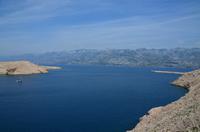 032 Insel Pag, Blick zum Velebit-Gebirge