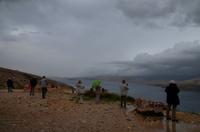 006 Insel Pag, Blick zum regenverhangenem Velebit