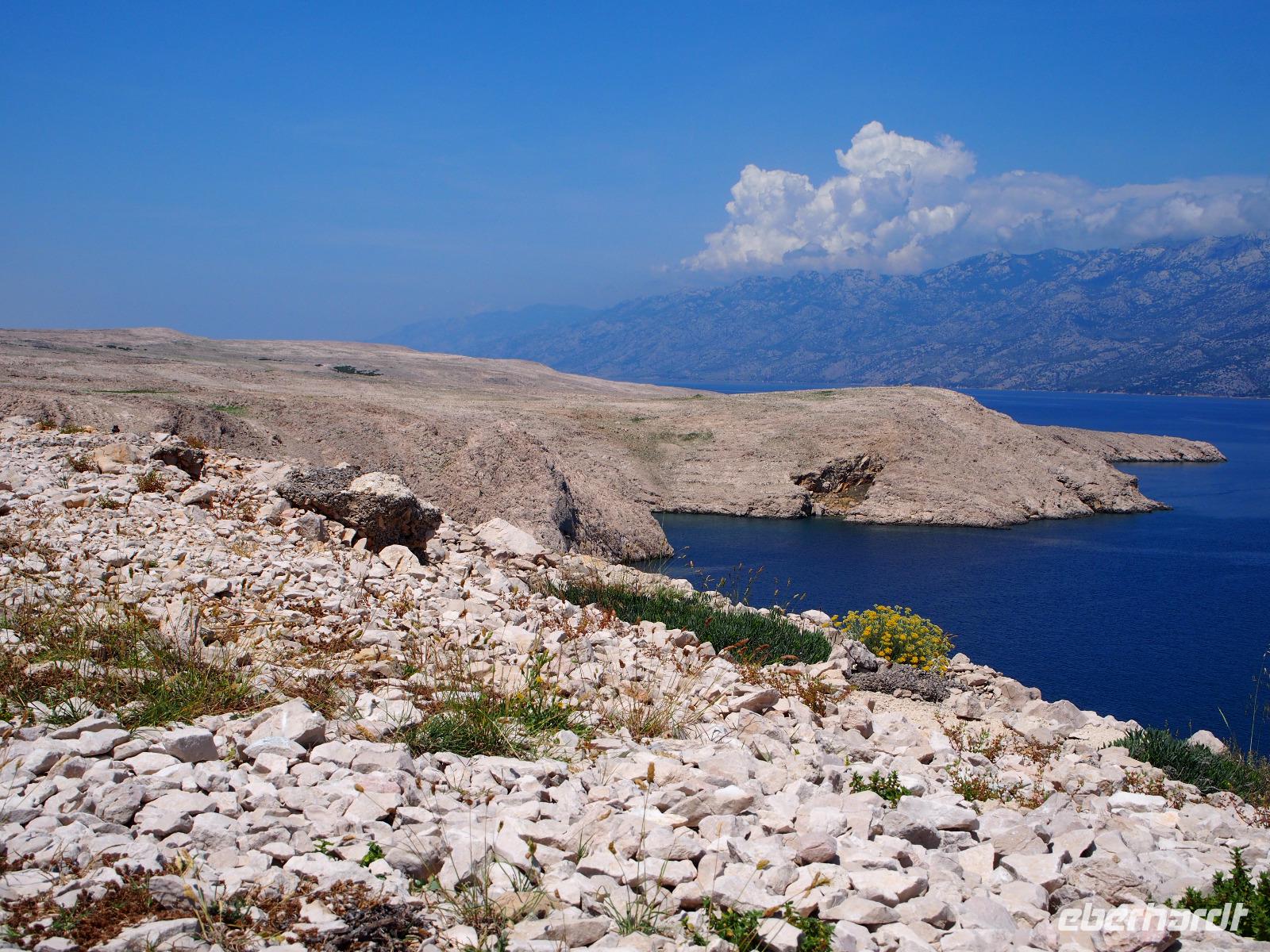 Blick auf die Insel Pag