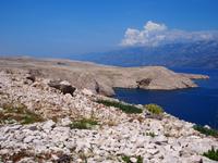 Blick auf die Insel Pag