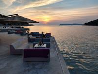 169 Dubrovnik, Abendstimmung am Hotel Vis